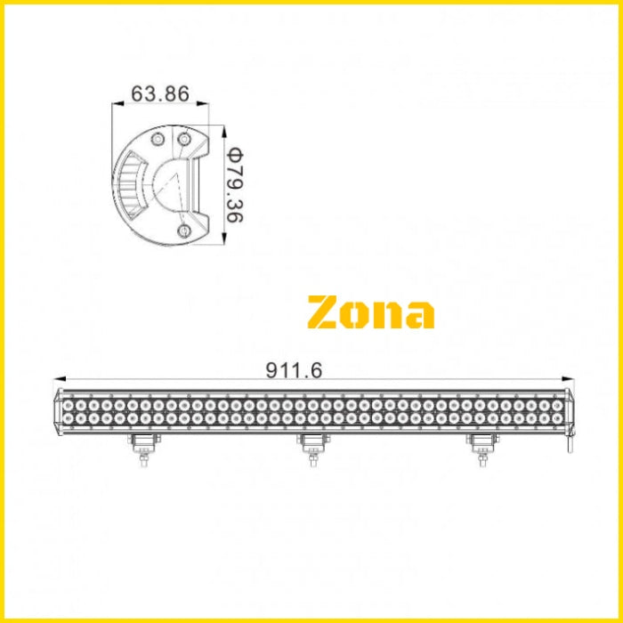 LED БАР - 234W - 90см - Avtozona