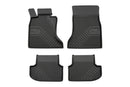 2.5D Гумени стелки Frogum №77 за BMW Серия 5 F10 седан, F11 комби xDrive (2013–2017) – 4 части, черни