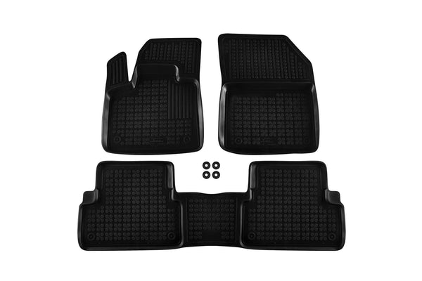 Covorașe din cauciuc Rezaw-Plast pentru Peugeot 3008 (2016+), 3 părți, negru
