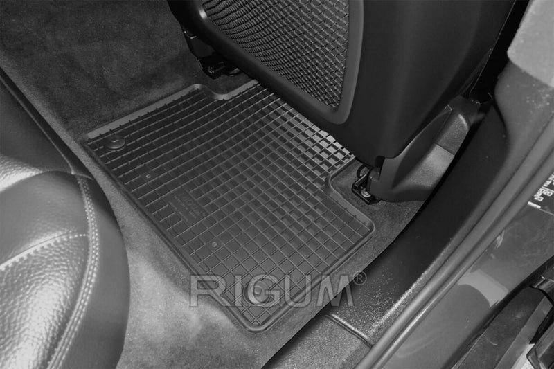 Гумени стелки Rigum за Volvo V60, V60 PHEV (2018+), 4 части, черни