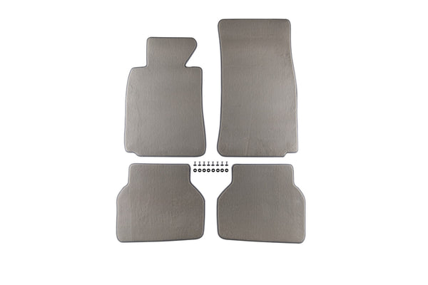 Мокетни стелки Petex за BMW серия 5 E39 седан, комби (1995–2003) сиви, материя Comet, 4 части