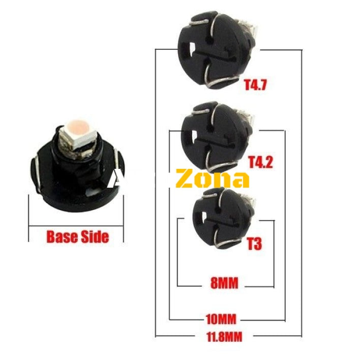 Лед крушки тип T4.7 2W бял - Avtozona