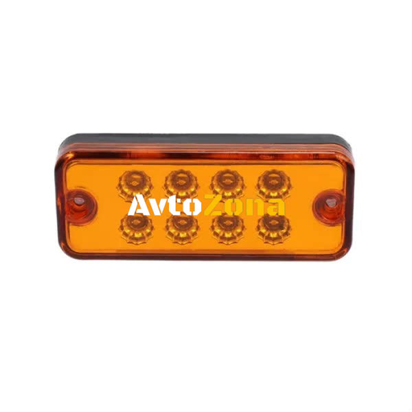 8 LED Оранжеви - Диодни Лед Габарити / Светлини / Токоси - 99mm x 40mm - 24V - Avtozona