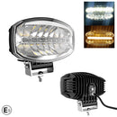 80W LED Лед Диоден Фар Халоген Лампа С Три Функции Неон Neon Ефект Бяло-Жълто / Оранжево 5800lm 12V - 24V E-Mark - Avtozona