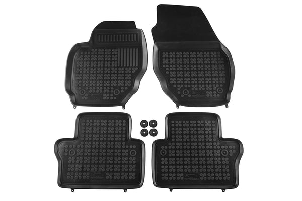 Covorașe din cauciuc Rezaw-Plast pentru Volvo S80 (2006-2016) - 4 părți, negru