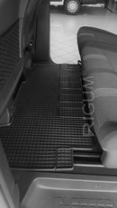 Covorașe din cauciuc Rigum pentru Peugeot Expert (2016+), 5 locuri, al doilea rând, 1 parte, negru