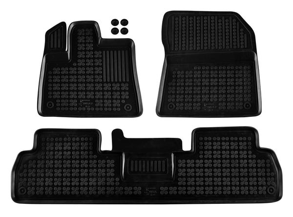 Covorașe din cauciuc Rezaw-Plast pentru Opel Combo E (2018+) 3 părți, bazin tip 5 locuri