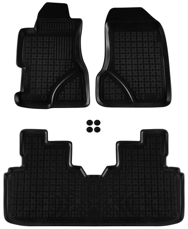 Covorașe din cauciuc Rezaw-Plast pentru Honda Civic (2001-2006), 5 uși - 3 părți, negru