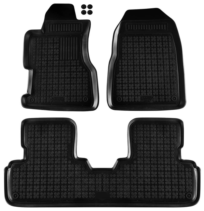 Covorașe din cauciuc Rezaw-Plast pentru Honda Civic (2001-2006), 3 uși - 3 părți, negru