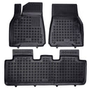 Covorașe din cauciuc Rezaw-Plast pentru Tesla Model Y (2020+) - 3 bucăți, negru, tip bazin