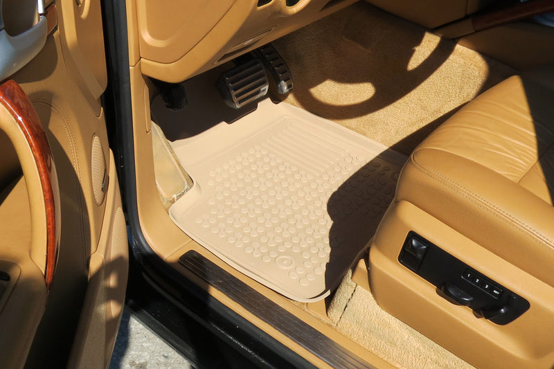 Covorașe din cauciuc Rezaw-Plast pentru VW Touareg (2002-2010) bej tip bazin