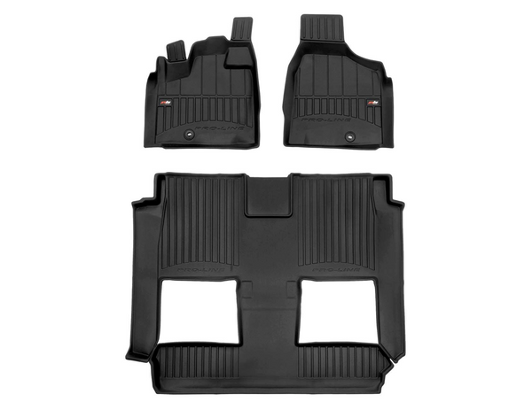 Covorașe din cauciuc Frogum 3D pentru Dodge Grand Caravan (2007-2020) cu consolă pentru scaune