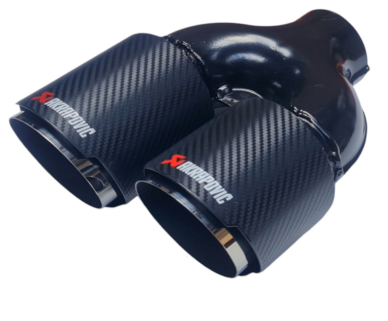 Vârf de evacuare dublu Akrapovic - Carbon (2x90mm)