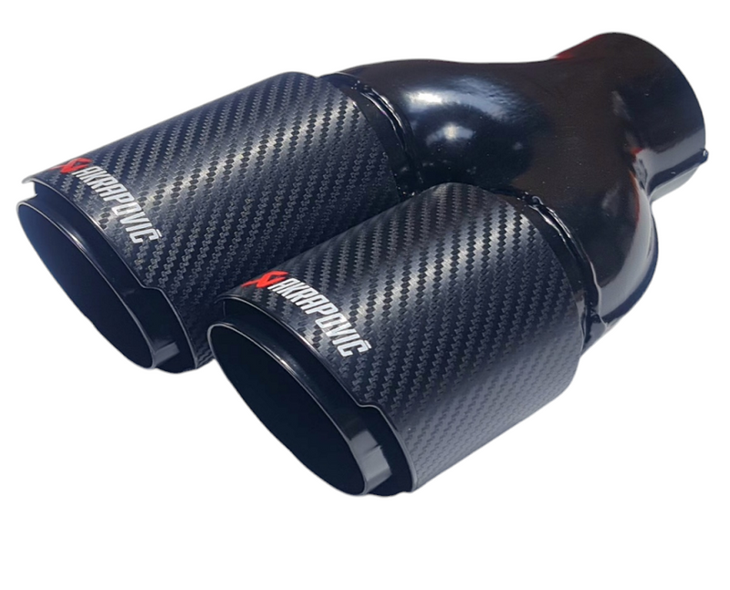 Vârf de evacuare dublu Akrapovic - Carbon (2x76 mm)