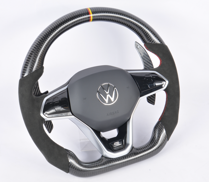 ALCANTARA КАРБОНОВ Custom Волан за Volkswagen Golf8 MK8 Passat Touareg Tiguan Polo Car Steering Wheel - Avtozona