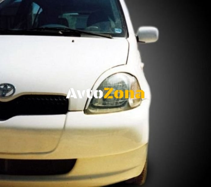 Вежди за фаровете за Toyota Yaris (1999-2005) - черни - Avtozona