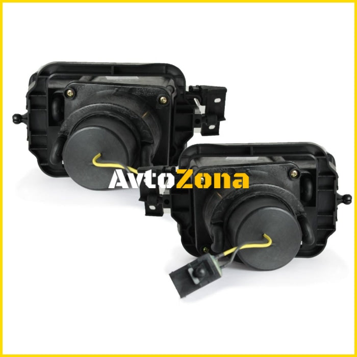 Кристални халогени с лупа BMW E34 (1989-1995) - хром - Avtozona