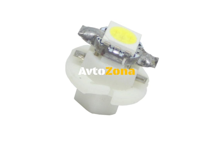 Диодна крушка тип B8.4D 12V / 2W с 1smd 5050 - бяла - Avtozona