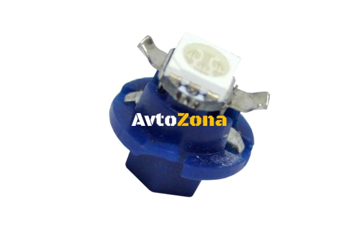 Диодна крушка тип B8.4D 12V / 2W с 1smd 5050 - синя - Avtozona