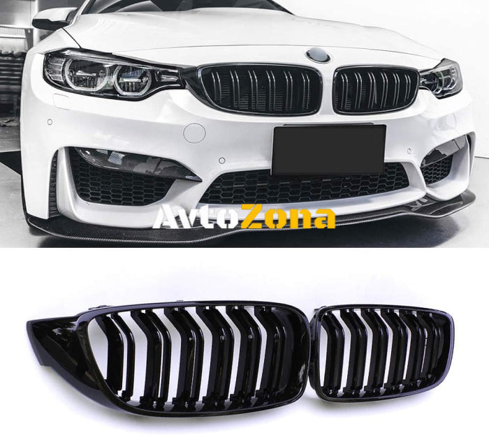 Бъбреци Решетки за BMW F32/F33/F36 (2014-2020) - Glossy Black M4 - Avtozona