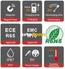 Безжични Wireless с Mагнит 12-24v Лед Led Червени Светлини за Ремарке - Avtozona