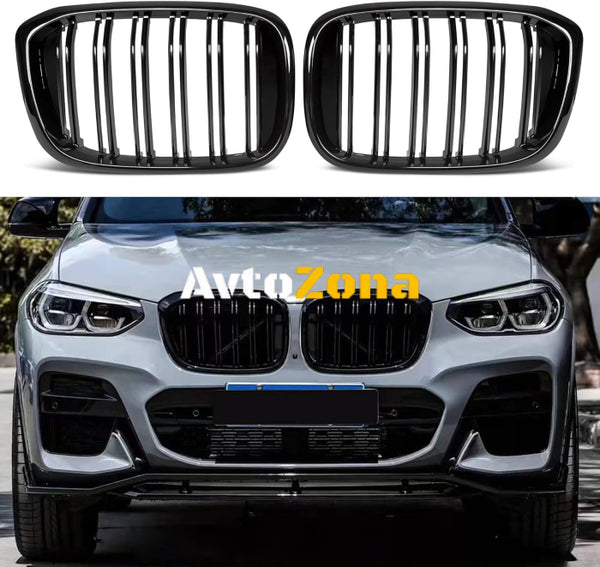 Централни решетки за BMW X3 G01 (11.2017 + ) - M Design Piano Black - Avtozona