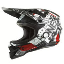 Мотокрос каска O’NEAL 3SERIES SCARZ V.22 BLACK/WHITE/RED - Avtozona