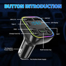 12-24V Автомобилен bluetooth 5.0 FM трансмитер зарядно телефон безжичен хендсфри MP3 модулатор плейър аудио приемник PD Type-C Dual USB