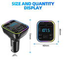 12-24V Автомобилен bluetooth 5.0 FM трансмитер зарядно телефон безжичен хендсфри MP3 модулатор плейър аудио приемник PD Type-C Dual USB