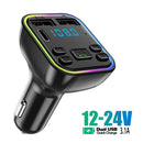 12-24V Автомобилен bluetooth 5.0 FM трансмитер зарядно телефон безжичен хендсфри MP3 модулатор плейър аудио приемник PD Type-C Dual USB