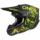МОТОКРОС КАСКА O’NEAL 5SERIES POLYACRYLITE ATTACK V.23 BLACK/NEON YELLOW - Avtozona