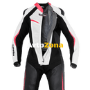 Дамски кожен мото екип SPIDI TRACK PERF PRO Black/Fuchsia - Avtozona