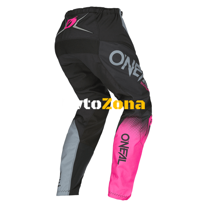 Дамски мотокрос брич O’NEAL ELEMENT RACEWEAR V.22 BLACK/GRAY/PINK - Avtozona