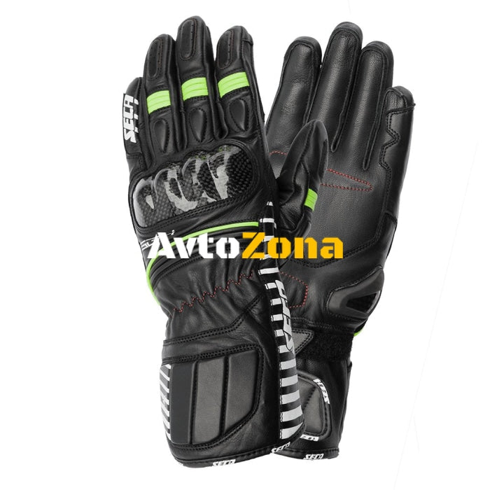 Дамски ръкавици SECA MERCURY IV BLACK/FLUO - Avtozona