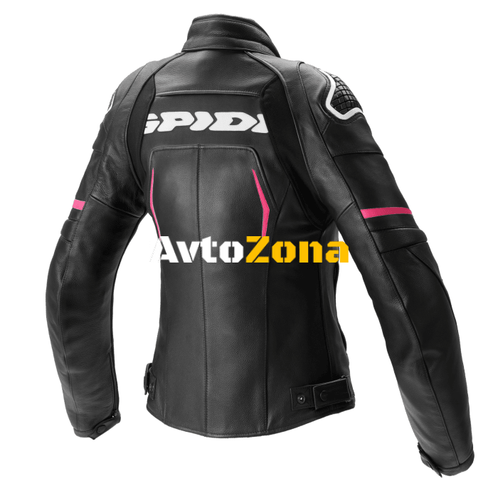 Дамско кожено яке SPIDI Evorider 2 Leather Black/Fuchsia - Avtozona