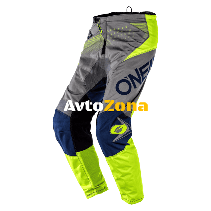 Детски мотокрос брич O’NEAL ELEMENT FACTOR GRAY/BLUE/NEON YELLOW - Avtozona