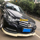 Добавка предна броня за Mercedes W204 C-class (2007-2013) - черен гланц - Avtozona