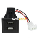 Двойно USB Зарядно за Вграждане за Volkswagen Фолксваген VW Transporter Транспортер Caravelle Каравел Т5 2003 - 2009 - Avtozona