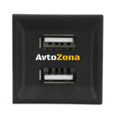 Двойно USB Зарядно за Вграждане за Volkswagen Фолксваген VW Transporter Транспортер Caravelle Каравел Т5 2003 - 2009 - Avtozona