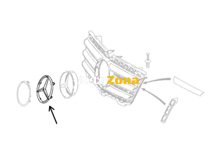 Емблема тип звезда за ML 164 - Avtozona