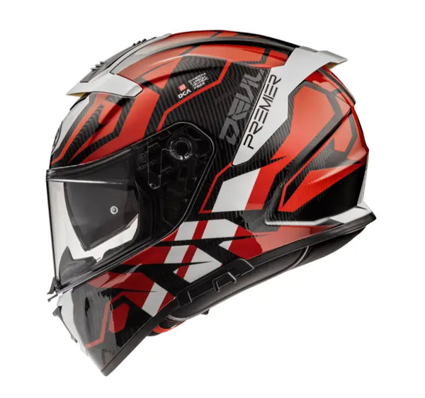 Каска PREMIER DEVIL PH 2 WHITE/RED - Avtozona