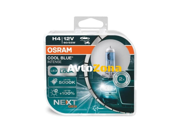 Халогенна крушка Н4 - Osram COOL BLUE INTENSE NEXT GEN - 2бр. блистер - Avtozona