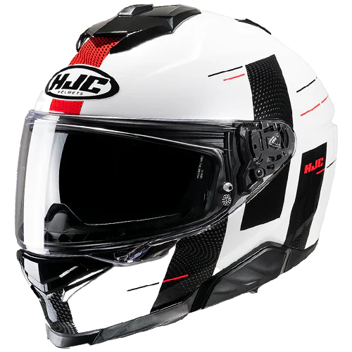 Каска HJC i71 Peka White/Black/Red - Avtozona