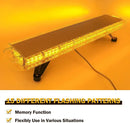 96.5 см 72 LED ЛЕД 72W мощна аварийна диодна сигнална лампа блиц 12-24V 15 режима на работа жълта оранжева светлина E-Mark Е9 за пътна