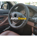 Калъф за волан от естествена кожа – черен - Avtozona