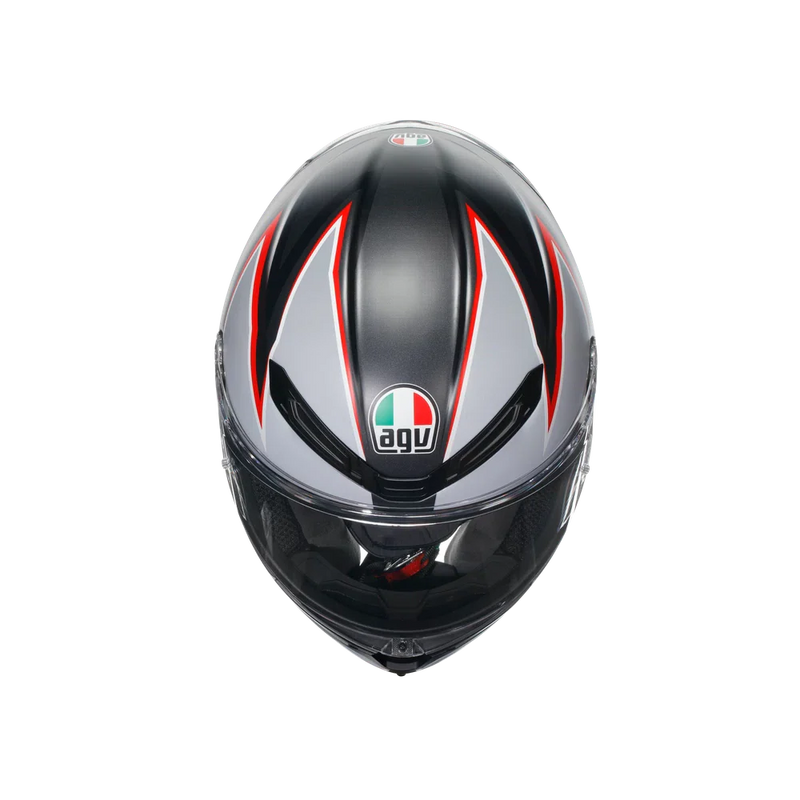 Каска AGV K-6 Flash Matt Black/Grey/Red - Avtozona