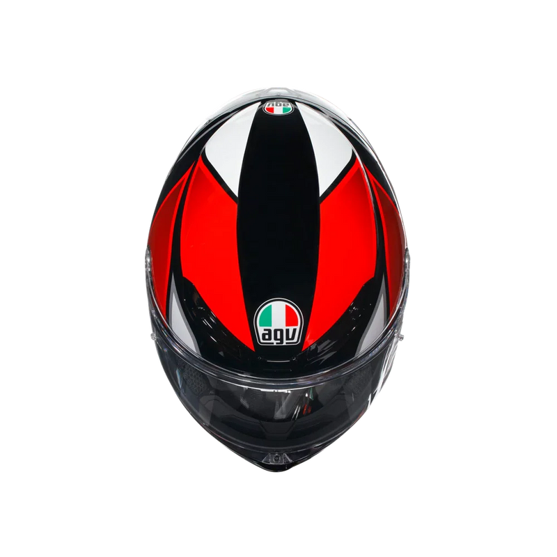 Каска AGV K6 S DOT(E2206) - HYPHEN BLACK/RED/WHITE - Avtozona