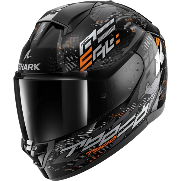 КАСКА SHARK RIDILL 2 GLOSS BLACK/GRAY/ORANGE - Avtozona