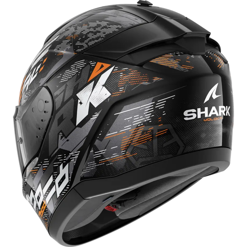 КАСКА SHARK RIDILL 2 GLOSS BLACK/GRAY/ORANGE - Avtozona