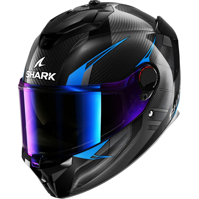 КАСКА SHARK SPARTAN GT PRO CARBON BLACK/BLUE - Avtozona